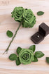 N&T NIETING Roses Artificial Flowers, 25pcs Artificial Flowers Foam Flowers with Stems for DIY Cake Decoration Wedding Party Home Decoration, Army...