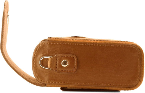 MegaGear Leather Camera Case with Strap Compatible with Canon PowerShot G7 X Mark III, G7 X Mark II, G7 X - MG768 Light Brown...