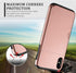 SAMONPOW for iPhone X/XS Case Wallet Card Holder for iPhone 10 Case Wallet Card Holder Heavy Duty Protection Shockproof Anti Scratch Soft Rubber B...