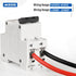 DC Solar Panels Disconnect Switch 32 Amp AC Solar Shut Off Switch 12V-400V 2 Poles Small Miniature Circuit Breaker for Solar PV Homes, AC 110V DIN...