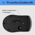 HP Wireless Mouse - Black, 15-Month Battery, 1600 DPI Sensor, Side Grips - For PC/Laptop, Mac, Chromebook...