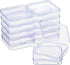 SATINIOR 12 Pack Clear Plastic Beads Storage Containers Box with Hinged Lid for Beads and More (2.75 x 2.75 x 0.67 Inch)...