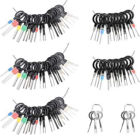 Terminal Removal Tool Kit 82 Pcs Depinning Tool Electrical Connector Pin Removal Tool Kit Pin Extractor Tool Set Wire Terminal Release Tool for Au...