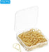 MECCANIXITY 150 Pieces Metal Paper Clip Drop-Shaped with Box 1 Inch Gold Tone for Crafts Organize Office Home...