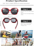 Polarized Sunglasses Fit Over Glasses Over Glasses Trendy Round Cat Eye and HD Wrap-around Sunglasses (matte red, Black)...