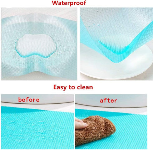 9 Pack Refrigerator Mats,Washable Fridge Mats Liners Easy to Clear Fridge Pads Mat Shelves Drawer Table Mats Refrigerator Liners for Shelves,3Red/...