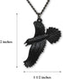 Black Raven Black Crow Gothic Pewter Pendant Necklace...