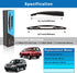 WTI Rear Wiper Arm Blade Set Compatible With Ford Escape 2008-2012 / Compatible With Mazda Tribute 2008-2011 / Compatible With Mercury Mariner 200...