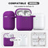 R-fun Compatible with AirPods Case Cover, Soft Silicone Protective Cover with Keychain for Women Men Compatible with Apple AirPods 2nd 1st Generat...