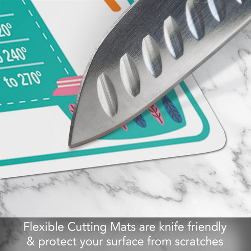 Cut N' Funnel Quick Conversion Measurement Chart on Flexible Cutting Board Mat Made in the USA of BPA Free Food Grade Plastic...