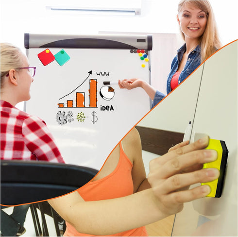 Dry Erase Erasers, 48 Pack Magnetic Whiteboard Dry Eraser Chalkboard Cleansers, Small Dry Erase Eraser, Magnetic Erasers …...
