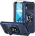 for Cricket Debut S2 Case, Att Calypso 4 Case with Tempered Glass Screen Protector,Ring Kickstand,Military Grade Heavy Duty Shockproof Protective ...