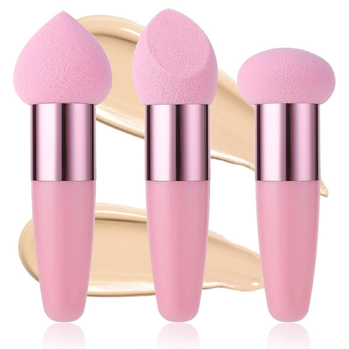 Sibba 3 PCS Makeup Sponges Foundation Beauty Blender Blending Wet and Dry Make Up Applicator Cosmetic Concealer Face Brush Egg Brushes Covers Eyes...