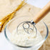 2-Pack Danish Dough Whisk, Dough Whisk/Bread Whisk Sourdough Bread Baking Supplies for Cake Bread Pizza Pastry Biscuits, Wooden Hand Stainless Ste...