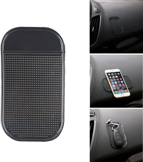 Car Dashboard Non Slip Mat, Bysameyee 5-Pack Anti-Slide Sticky Extra-Thick Dash Pad for Radar Detector, Cell Phone, Keys, Glass, Mirrors, Metal, G...