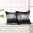 Eternal Beauty Sequin Pillow Covers, Glitter Decorative Pillowcase for Home Decor Throw Cushion Couch Sofa Bed Living Room, 18x18 inches, Black+Si...