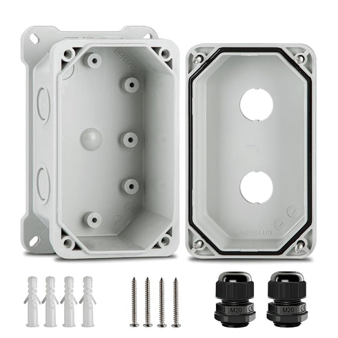 Outdoor Waterproof Electrical Box, ABS Material, Ventilation and Heat Dissipation, Cold Rolled Steel Base Plate and Wall Plate (NP-S)...