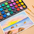 Artecho 36 Colors Watercolor Paint Set with 3 Brushes, Washable, Travel Design, Perfect for Card Making, Illustrations, Painting, Calligraphy...