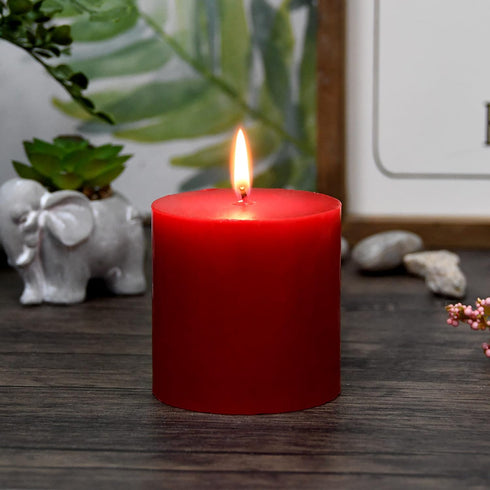 3 Inch Red Pillar Candle...