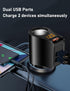 LIHAN Cigarette Lighter Socket Adapter, Car Charger QC3.0, 12V/24V Outlet Plug Splitter with Multi USB Ports, Voltmeter Compatible for iPhone, Gal...
