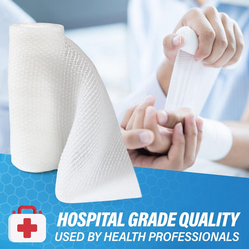 Gauze Bandages – 36 Rolls - Premium First Aid Supplies for Safe Adventuring – Flexible, Stretchable, and Breathable Gauze Rolls – 4” x 4.1 Yards B...