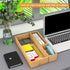 Bathroom Vanity Tray Organizer Bamboo, Small Wood Tray for Bathroom Counter Kicthen Drawer, Rectangular Toilet Paper Storage Basket Box, Guest Sin...
