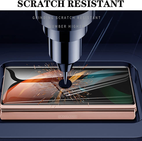 (2 SET=4 PCS) Front Full Covered Black Tempered Glass Back Camera Black Compatible with Galaxy Z Fold 2, Camera Glass Cover Lens Screen Protector ...