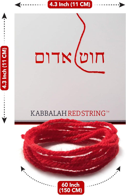The Original Kabbalah Red String Bracelet from Israel - 60" Wool Cord for Spiritual Protection with Blessing, Prayer & Instructions (For Adults) f...