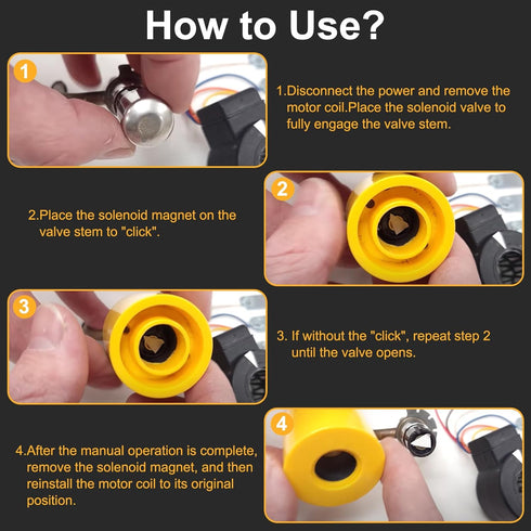 Solenoid Magnet, Solenoid Valve Magnet Tool #TLMKC, Solenoid Valve Troubleshooting Magnet Tool 18mm, Fits Most Industry Valves, 1Pcs...