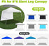 Canopy Sidewall 8 * 8 ft, Slant Leg Sunwall with 210D Oxford Cloth, UV Protection and Waterproof, Suits Pop-up Tent/Instant Canopy/Commercial Cano...