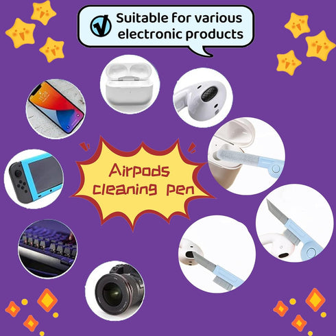 Cute Cartoon 3D Silicone Case AirPods Pro 2nd/1st Generation case with Keychain and Lanyard Cleaner kit Characters Design for Kids Boys Girls (Pur...