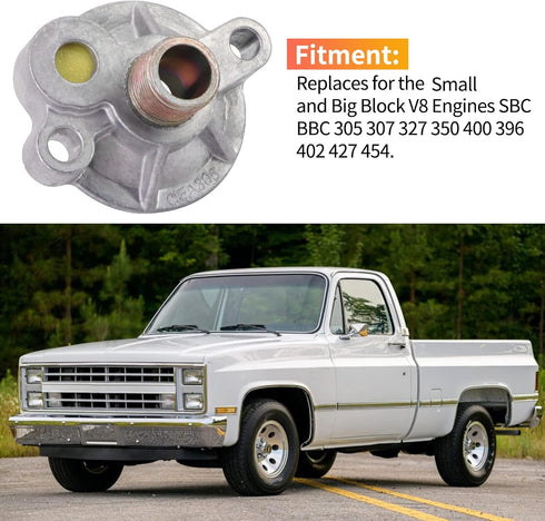 KIPA Oil Filter Adapter Replace for Small Block Chevy V8 Engines SBC BBC Spin On Bypass 305 307 327 350 400 396 402 427 454# 3952301...