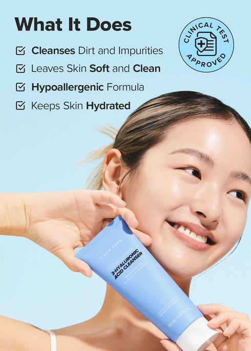 I DEW CARE Hydra Vibes 3-Hyaluronic Acid Cleanser | Hyaluronic Acid Foam Cleanser, Moisturizing, Korean Skin Care, Glass Skin, Vegan, Cruelty-Free...