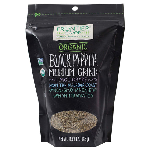 Frontier Co-op Organic Black Pepper (Medium Grind) 6.63oz...