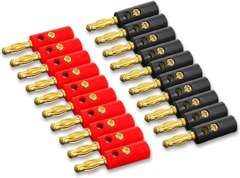 HIGHROCK 20 Banana Speaker Wire Cable Screw Plugs Connectors 4mm...