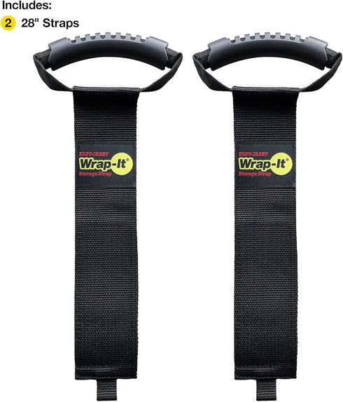 Easy-Carry Wrap-It Storage Straps - 28” (2-Pack) – Heavy-Duty Hook and Loop Extension Cord Carrying Strap, Hanger, Keeper, Organizer with Handle f...