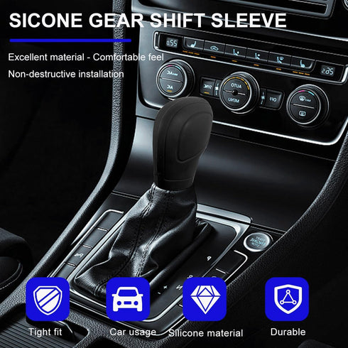2 PCS Car Gear Shift Knob Cover, Soft Silicone Automatic Gear Shift Knob Protector, Anti-Slip Auto Knob Gear Stick Protection Cover for Men Women,...