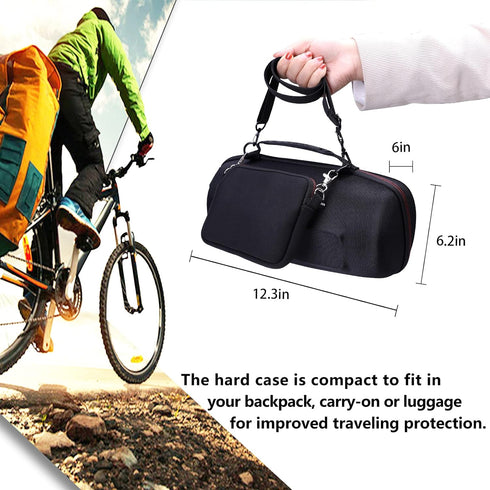 LTGEM Hard Travel Carrying Case for JBL Xtreme 3 / JBL Xtreme 2 Portable Waterproof Wireless Bluetooth Speaker, Pouch for Accessories and Adjustab...