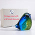 Qf Glass Bird Handmade Blown Glass Figurine Christmas, Birthday Gift Decorative Ornaments for Home Blue and Green Paper Weight...