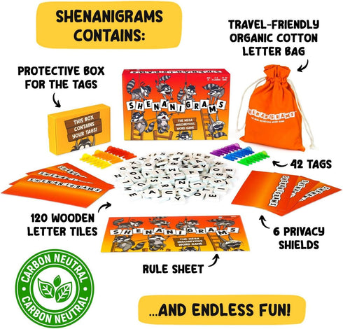 Shenanigrams! – The Mega-Mischievous Word Game! A Super Fun & Fast Family Party Game for Kids, Teens & Adults - Great for Travel, Couples & Family...