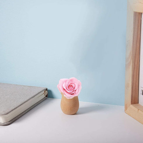 GORGECRAFT 1.5 Inch 10pcs Unfinished Blank Wooden Vase Flower Vase Candle Cups Handmade Natural Flower Container Candle Holders Candlesticks DIY P...