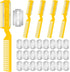 5 Pieces Razor Comb for Dogs Hair Grooming Trimmer Comb for Pet Razor Comb with 25 Extra Blades Manual Dog Hair Trimmer Comb Double Edge Razor for...