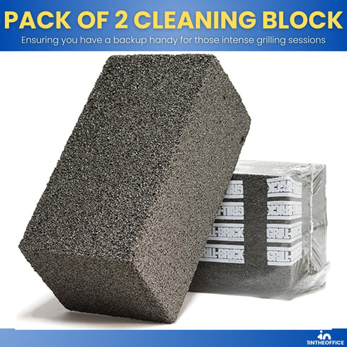 Grill Cleaning Brick, Griddle Cleaning Block, Reusable, Black, 2 Pack...