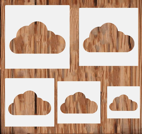 5PCS Cloud Stencil Cloud Stencil for Art and Craft Stencils for Painting, Cloud Stencil Template for Painting on Wood Drawings Woodburning Canvas ...