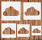 5PCS Cloud Stencil Cloud Stencil for Art and Craft Stencils for Painting, Cloud Stencil Template for Painting on Wood Drawings Woodburning Canvas ...