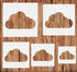 5PCS Cloud Stencil Cloud Stencil for Art and Craft Stencils for Painting, Cloud Stencil Template for Painting on Wood Drawings Woodburning Canvas ...
