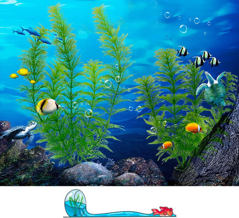 Artificial Aquarium Plants Plastic, Fake Plants for Aquarium Fish Tank, Realistic Plant 10PCS...