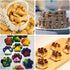 3 Pcs Silicone Molds Puppy Dog Paw & Bone Shaped 2 in 1, 8-Cavity, FineGood Reusable Ice Candy Trays Chocolate Cookies Baking Pans, Oven Microwave...