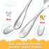 Toddler-Utensils-Kids-Silverware-Set, 8 PCS 18/10 Stainless Steel Toddler Forks and Spoons, Round Edges Children Cutlery Set with Dog & Cat Patter...