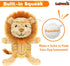 Squeaky Dog Toys, Cute Lionet with Rope for Teething, Sturdy Dog Chew Toys for Small and Medium Dogs...